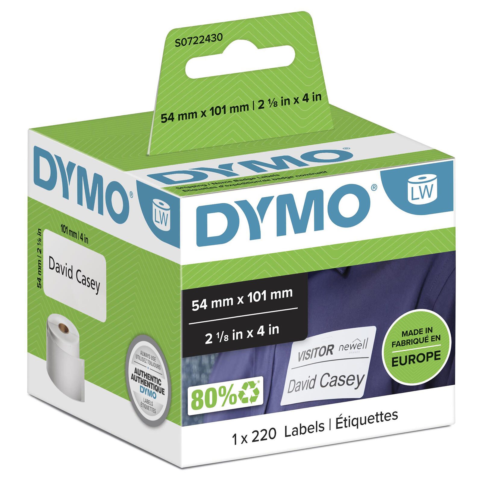 DYMO® Original Etikett für LabelWriter™, Versand - weiss - permanent haftend, 1 x 220 Etiketten S0722430