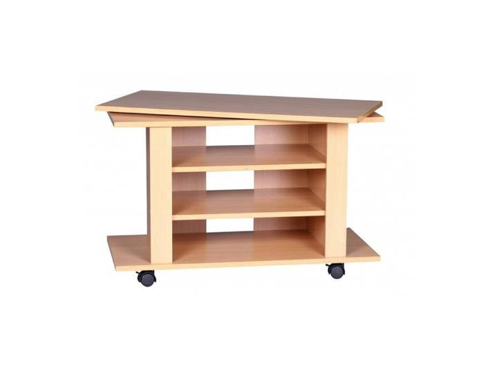 WOHNLING Banc TV Oregon 75x38x51 cm Hêtre Pivotant à Roulettes