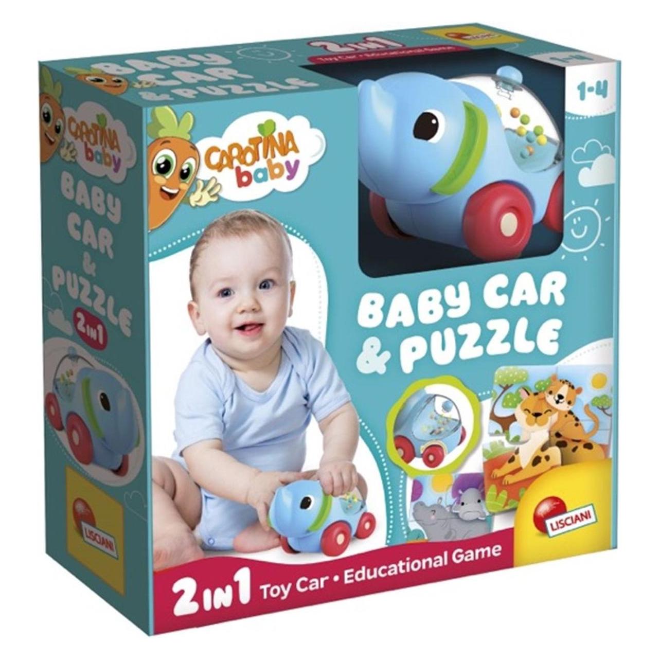 Lisciani Carotina Baby Elephant Car & Puzzle (304-102280)