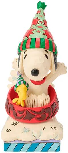 Peanuts by Jim Shore Snowy Shenanigans Snoopy & Woodstock Christmas Figurine