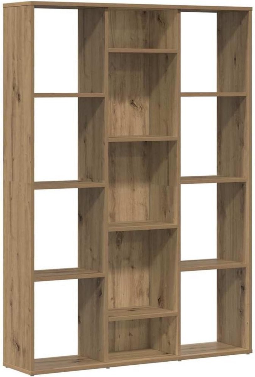 Houten Room Divider met Boekenkast en Opbergruimte