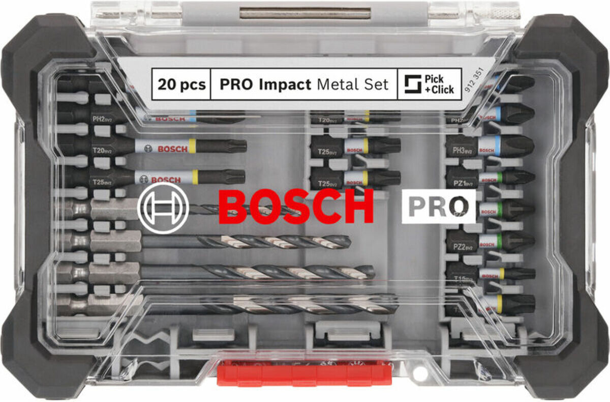 Bosch PRO Impact Schrauberbits und Metallbohrer Set, 20-tlg. (2608521U84)