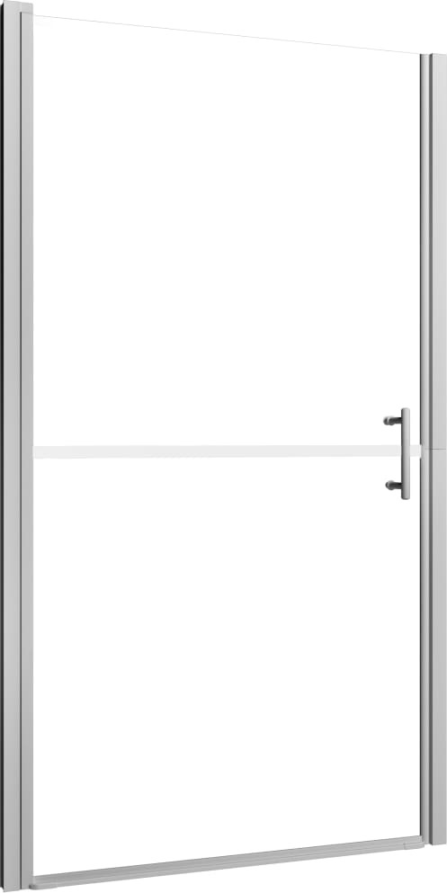Duschtür 91x195 cm, 5 mm Sicherheitsglas, Transparent, Chrom-Profile, Spritzschutz, verstellbar