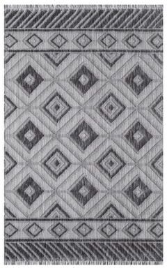 MDA Rugs Milos Collection Diamond Pattern Space-dyed Polyester Rug