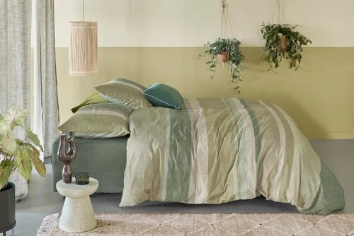 Beddinghouse Dekbedovertrek Sebastian Grey Green 140x200 cm