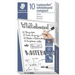 Staedtler 10er-Pack Whiteboard Marker »Lumocolor compact« schwarz schwarz