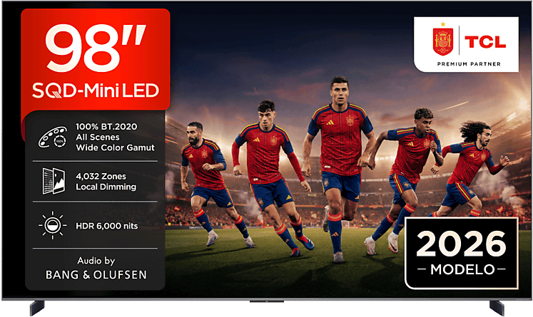 TV SQD-Mini LED 98" - TCL 98C8L, UHD 4K, MT9655, Smart TV, DVB-T2, Negro