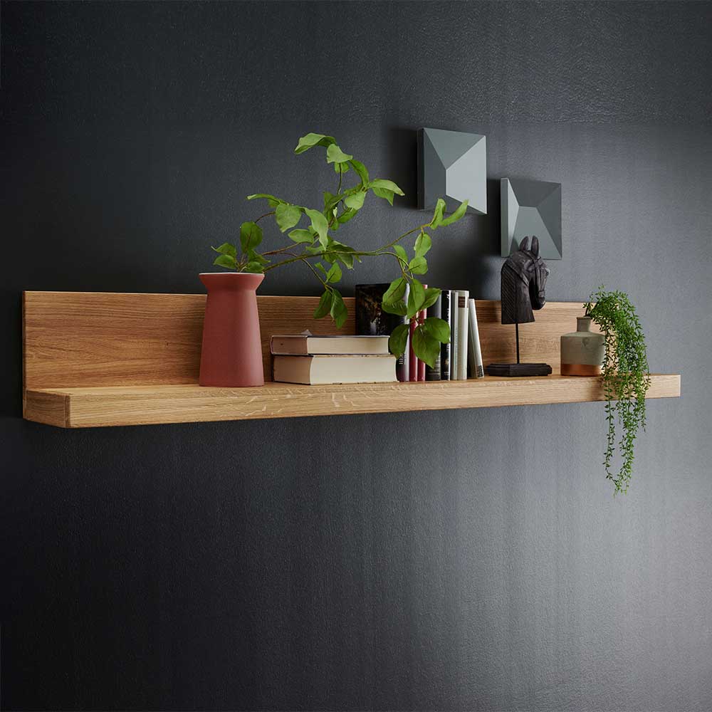 Pharao24.de Wandboard aus Wildeiche Massivholz mit Rückwand