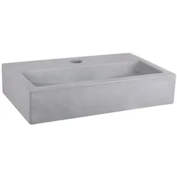 Differnz, Waschbecken, Flat Fontein - Beton lichtgrijs - 38 x 24 x 8 cm (38.005.38) (240 mm, 380 mm)