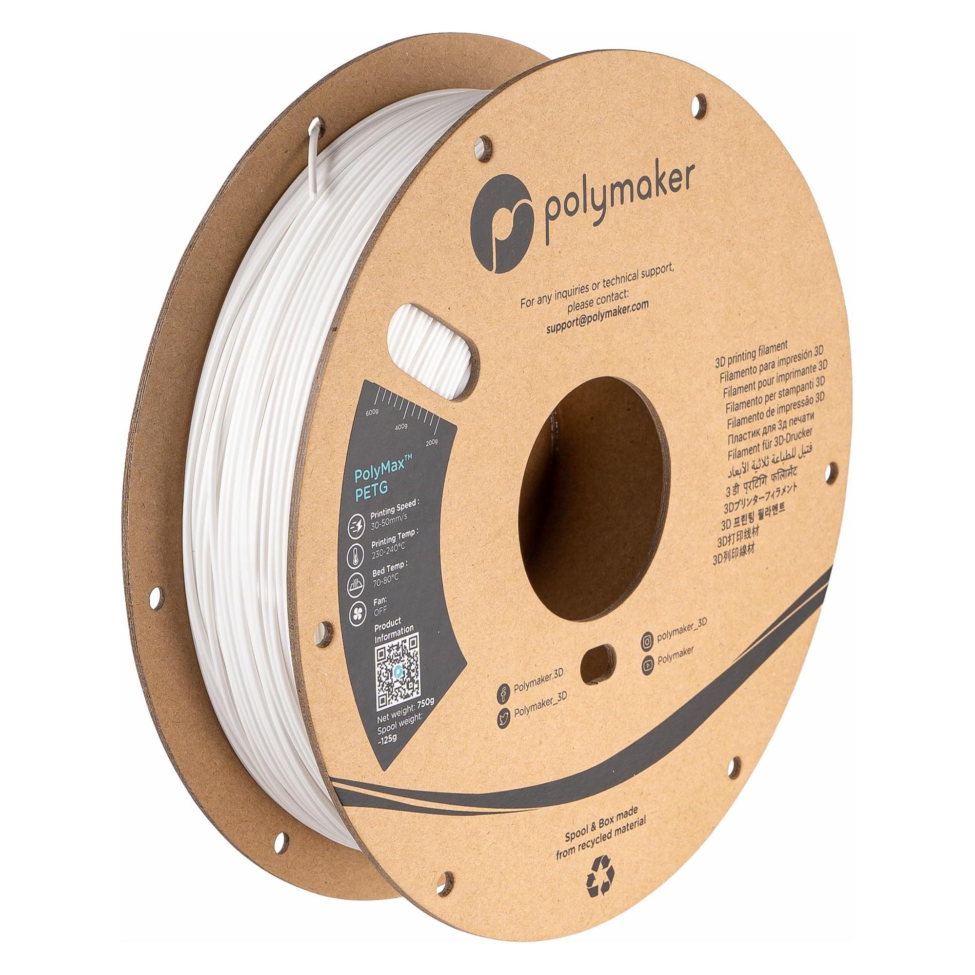 Polymaker PB02002 PolyMAX Tough Filament PETG hohe Steifigkeit, hitzebeständig (PETG, 750 g, 1.75 mm) (PB02002)