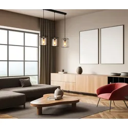 Italux PND-78901-3-BK+AMB Pendelleuchte Kalula E27