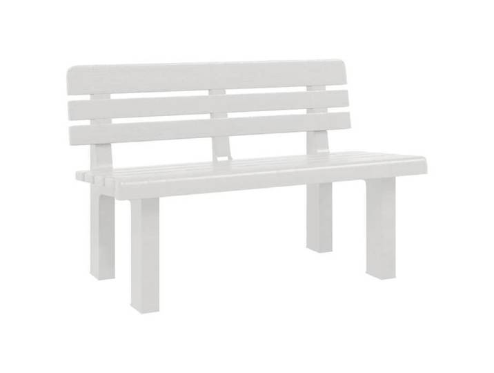 VENTE-FLASH Banc de jardin - Siège/Meuble - blanc 110x52x71 cm polypropylène @1466521