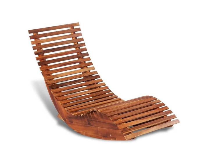 vidaXL Schaukelliege Akazienholz, Akaziefarben, Holz, Rechteckig, 60x86x149 cm, Gartenmöbel, Gartenliegen, Liegestühle