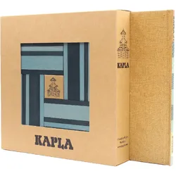 KAPLA - Holzbausteine, hellblau/dunkelblau, 40er Box