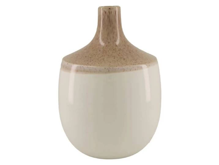Vase Keramik, Creme-Braun H: 30 cm Dijk