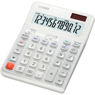 CASIO DE-12E-WE Tischrechner weiß