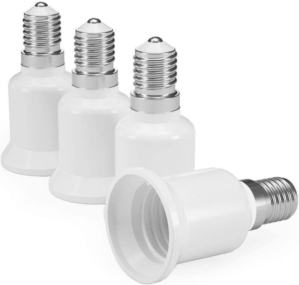 Allecto Lampvoet adapter E14 naar E27 converter - Wit