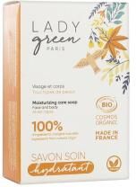Lady Green Savon Saponifié à Froid Soin Surgras Hydratant Visage & Corps - Pain 100 g