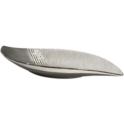 GILDE Deko-Schale Bridgetown S-Form Ø48,5cm - grau|silber