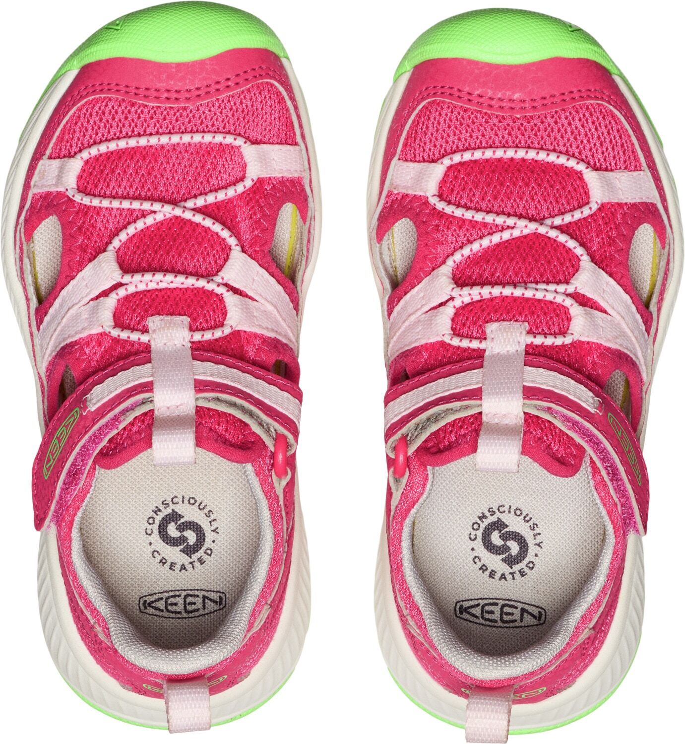 Sandale KEEN "MOTOZOA SANDAL", Mädchen, Gr. 25/26, rosa (raspberry, pink, a, boo), Synthetik, Textil, Schuhe Sandale raspberry, pink, a, boo 25/26