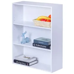 Relaxdays Bücherregal mit verstellbaren Böden Weiß