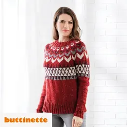 Strickanleitung – Pullover mit Norweger-Rundpasse aus Woll Butt Vroni