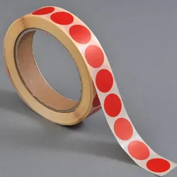 SPRINTIS Klebepunkte 20 mm, rot, 1000 Stück Markierungspunkte selbstklebend auf Rolle, Punkte Aufkleber aus Papier für Büro und Lager