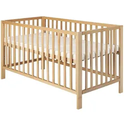 Schardt, Babybett, MIKA Gitterbett 70x140cm, Buche massiv, naturfarben lackiert