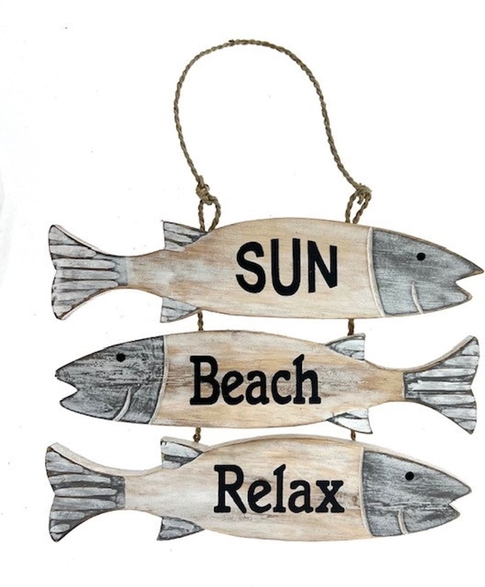 Houten tekstbord Fina SUN Beach Relax