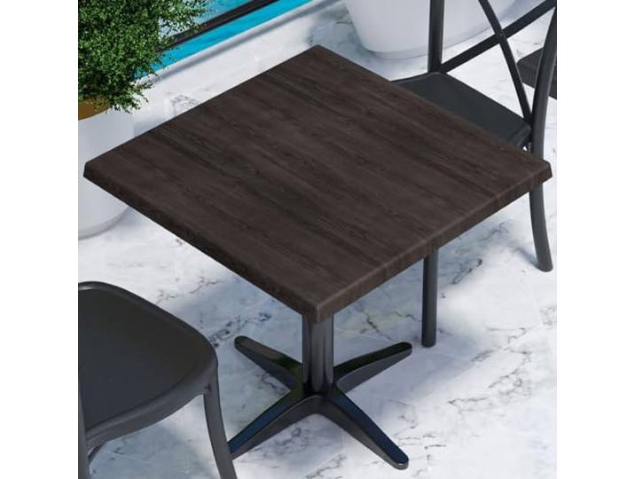 GGMMÖBEL Jamaika Bistro Außen Tischplatte B:T 60 x 60 cm Wenge Quadratisch Topalit Tischplatte