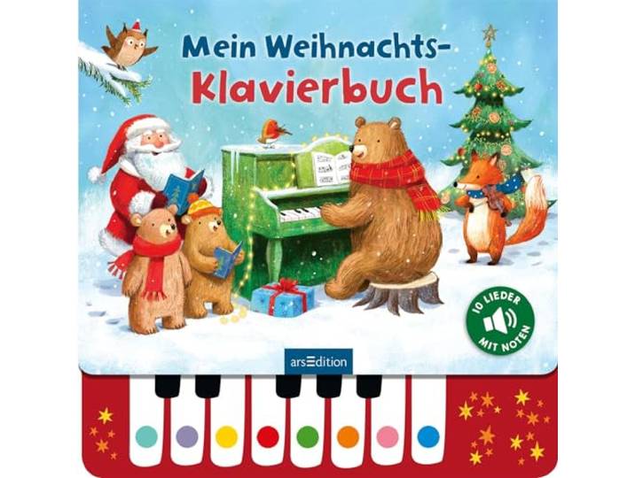 Mein Weihnachts-Klavierbuch: Lieblingslieder zum Selberspielen, interaktives Sound-Buch für Kinder ab 3 Jahren