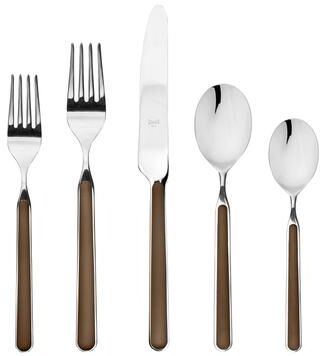 Mepra Fantasia Tobacco 5-piece Stainless Steel Flatware Set