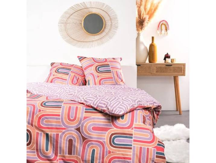 TODAY Sunshine Geometrisch Bedrukt Katoenen Dubbel Beddengoed Set - Meerkleurig - 220 x 240 cm