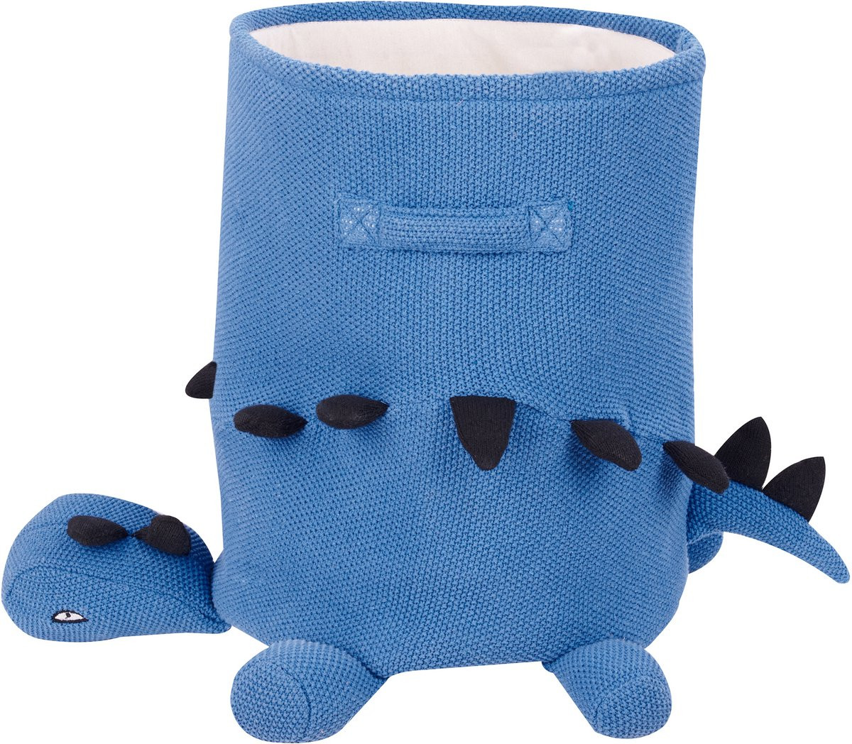 Beliani Opbergmand met handvatten Dinosaurus Blauw Textiel voor de kinderkamer