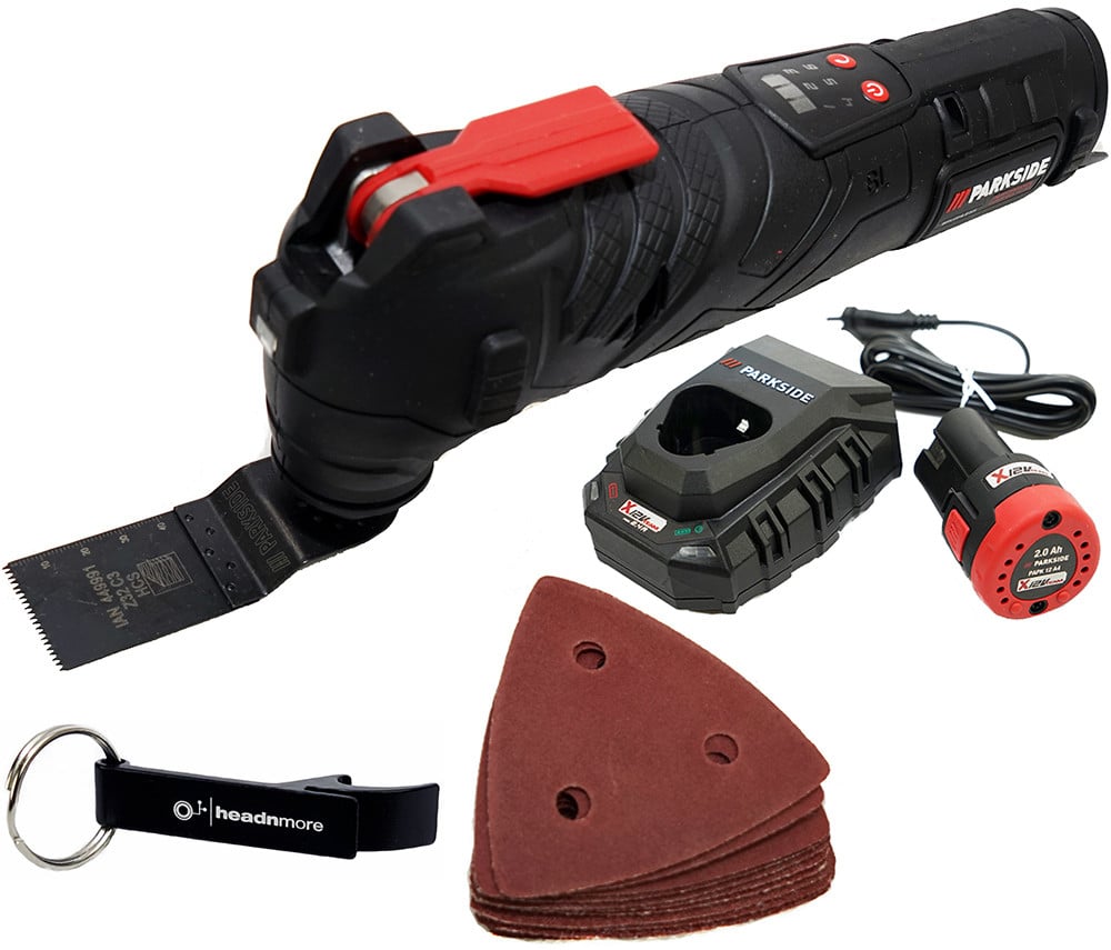 PARKSIDE PERFORMANCE 12V accu-multitool PPMFWA 12-Li inclusief 2Ah accu en 2,4A oplader
