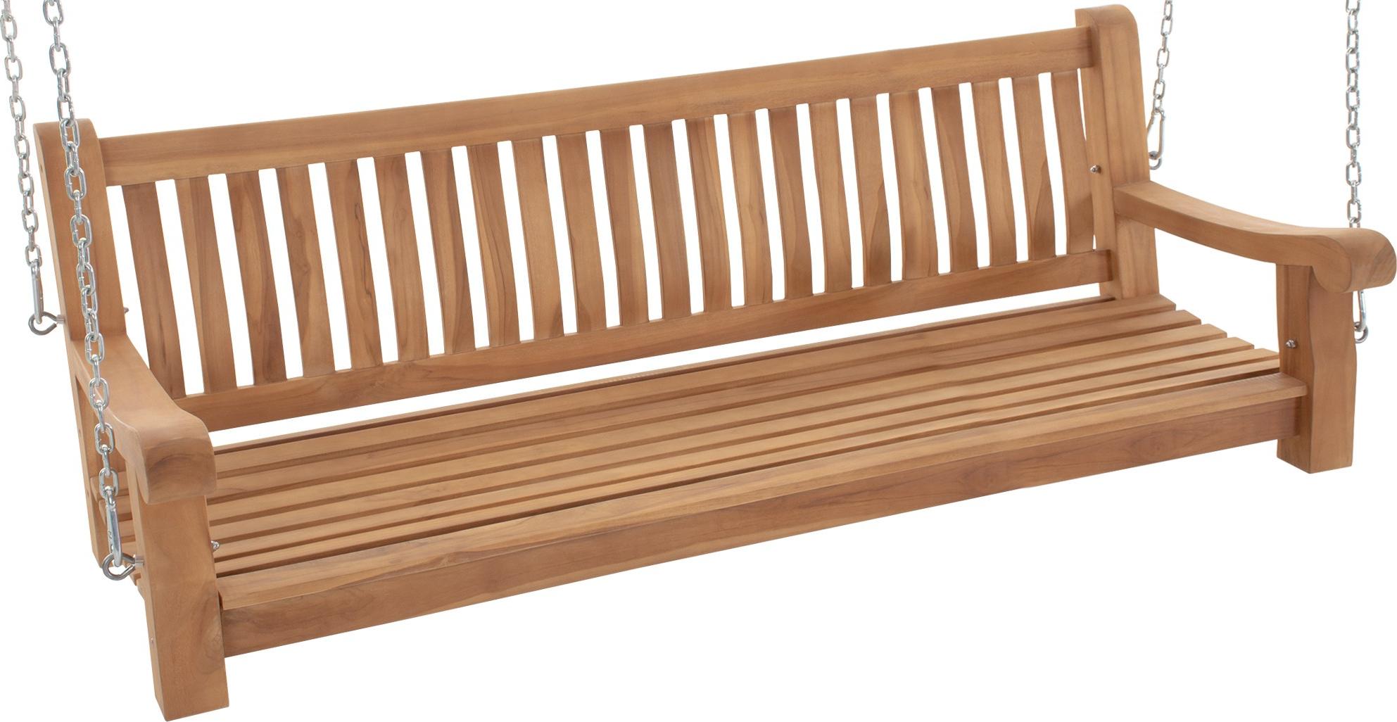 CLP Schaukelbank Joyce Teakholz wetterfest | Farbe teak Größe 180 cm