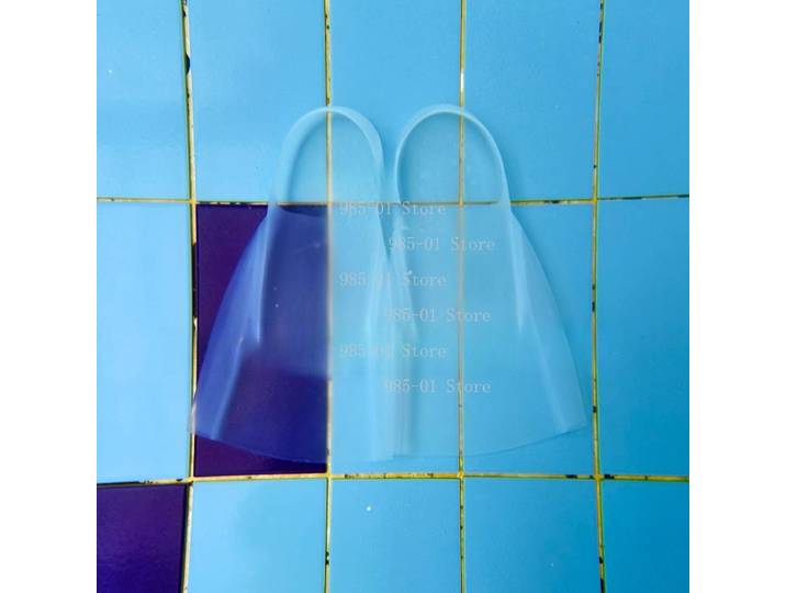 Palmes de natation professionnelles en silicone, entièrement transparentes, invisibles, pour la natation en libre, palmes courtes