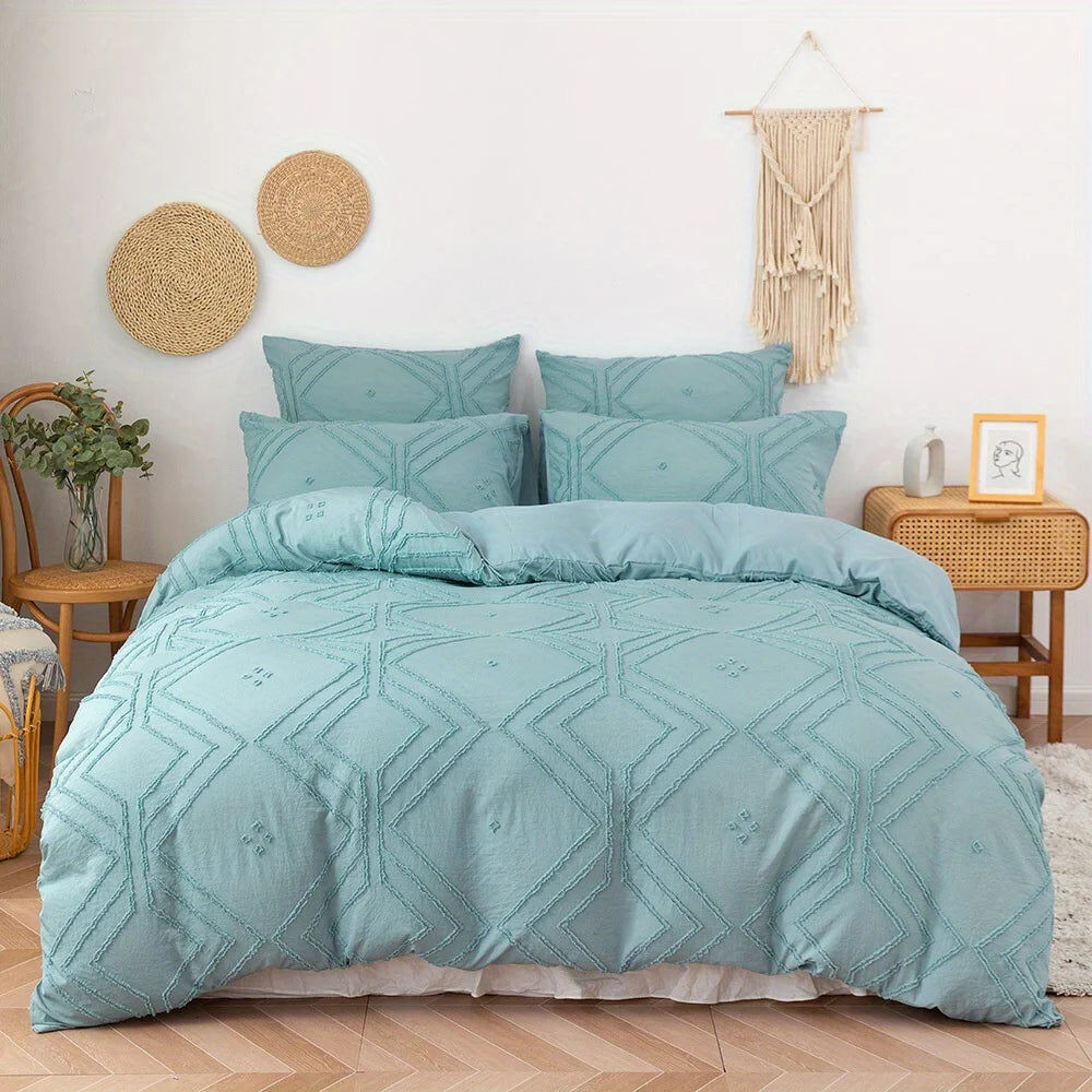 La parure de lit Parure de Lit Bleu Rayure - 50x75 cm 200x230 cm