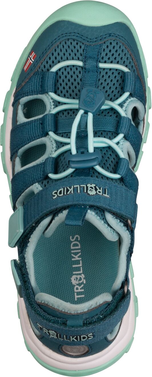 Outdoorsandale TROLLKIDS "Kids Kristiansand Sandal XT", Jungen, Gr. 25, blau (teal, aqua), Synthetik, Textil, mehrfarbig, Schuhe Outdoorsandale