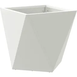 vidaXL Pflanzkübel Weiß 30 x 30 x 30 cm Stahl