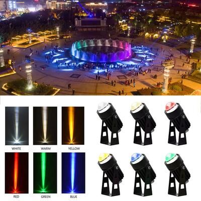 Inspire Curations ColorBeam IP66 3W RGB Outdoor LED Spotlight Waterproof Landscape Wall Light cold White