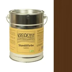 Kreidezeit Standölfarbe halbfett braun - 2,5 l Dose