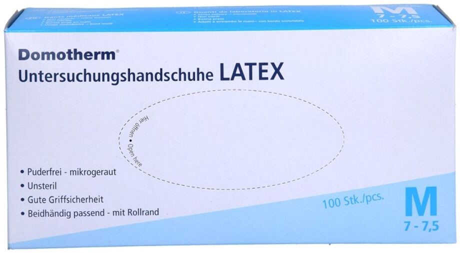 Domotherm Untersuchungshandschuhe Latex Unsteril Puderfrei M Bla