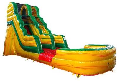 JumpOrange 28 ft. Fiesta Commercial Grade Inflatable Water Slide with Splash Pool for Kids and Adults (with Air Blower)