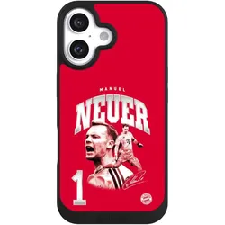 Nivocase Handyhülle für Apple iPhone 16 Hülle NIVOpure Case Schwarz FC Bayern München FCB Manuel Neuer (Apple iPhone 16), Smartphone Hülle, Schwarz