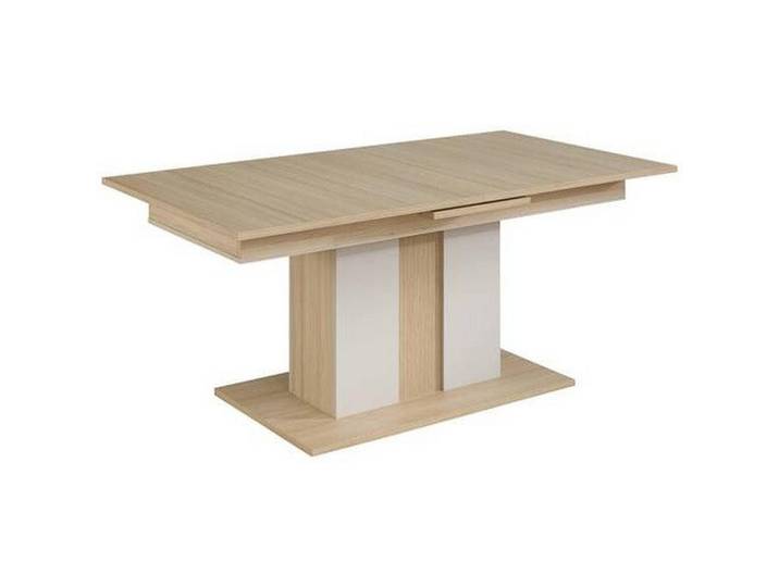 Stylife Esstisch, Eiche, Kaschmir, rechteckig, Säule, 90x77x180-220 cm, ausziehbar, Esszimmer, Tische, Esstische, Esstische ausziehbar