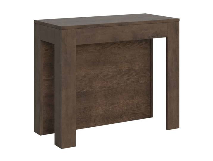 Console extensible 90x42/290 cm effet bois noyer