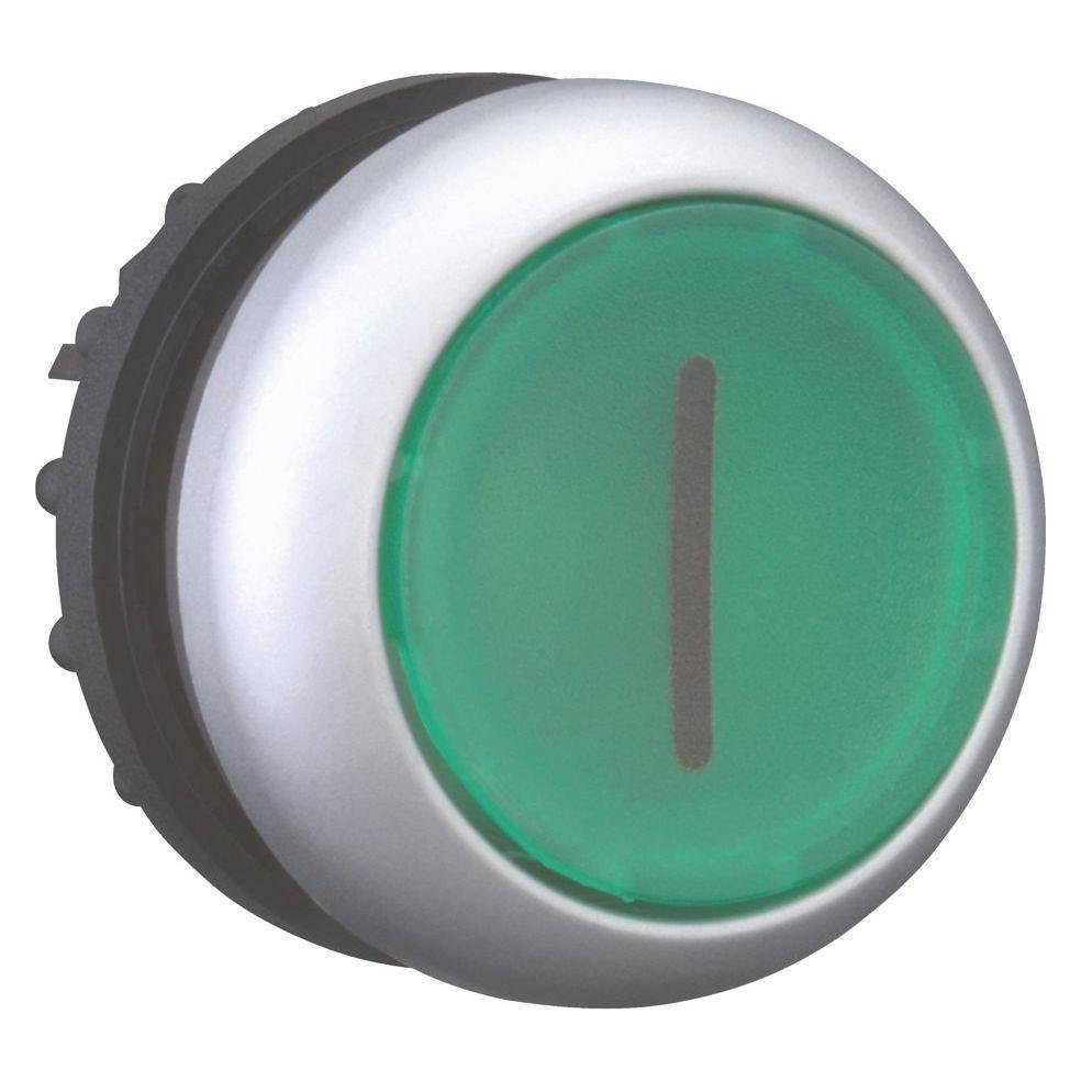 Eaton Pushbutton Head Green with "I" Illm Main (M22-DRL-G-X1)