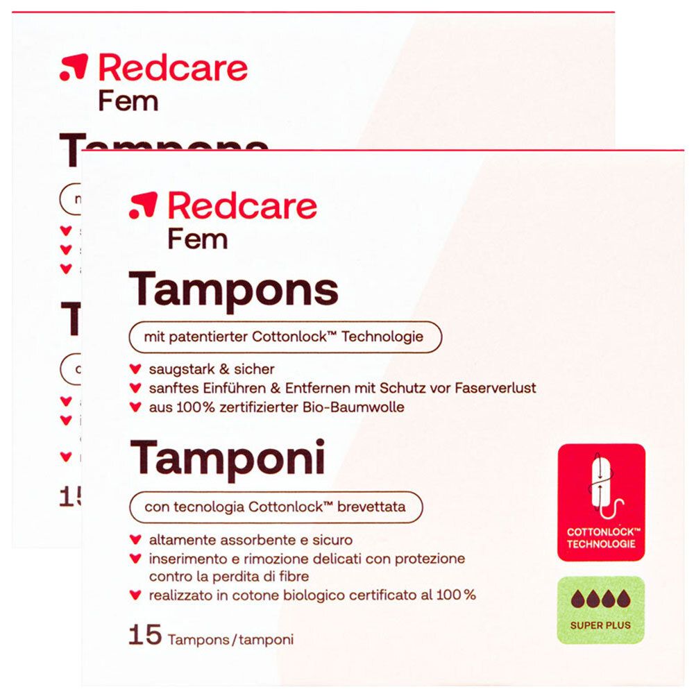Redcare Tampons Super Plus Doppelpack 2x15 St Tampon