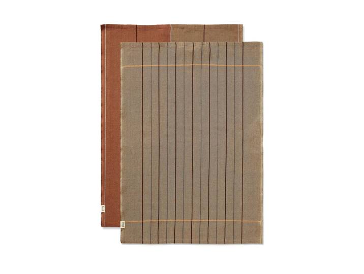 Ferm Living - Ito Geschirrtuch, hazel / oat (2er-Set)